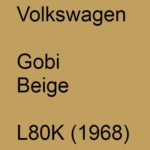 Volkswagen, Gobi Beige, L80K (1968).